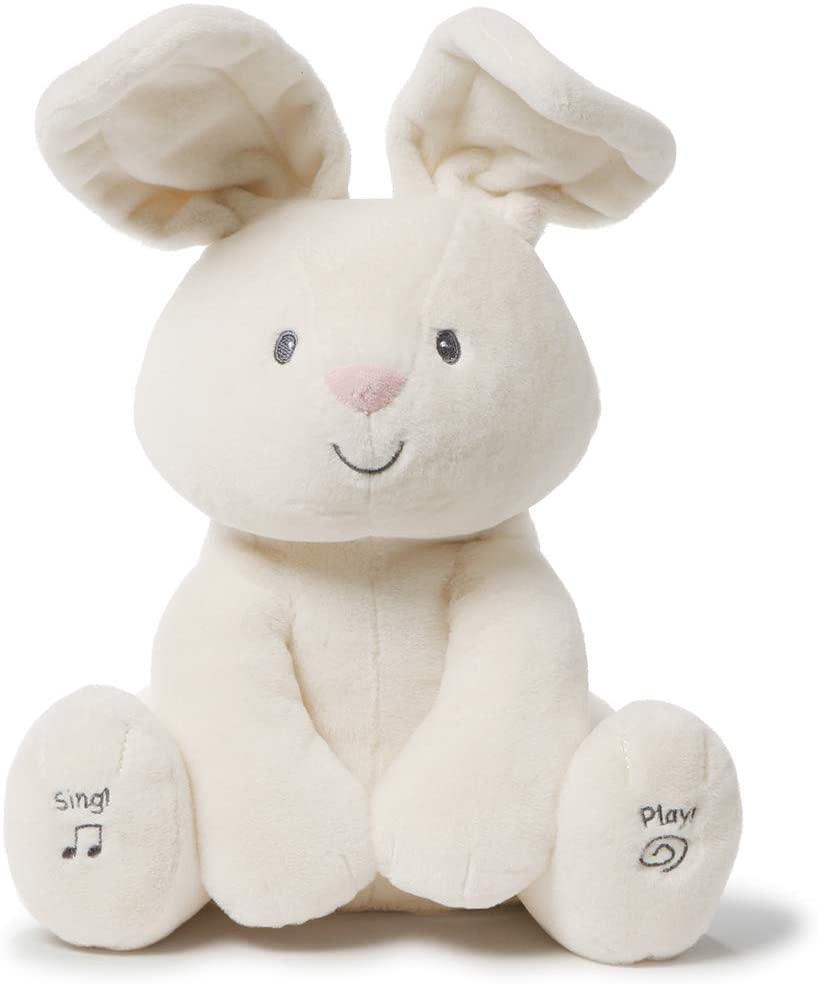 Baby GUND Flora The Bunny Animated Plush Stuffed Animal Toy, Cream, 12″