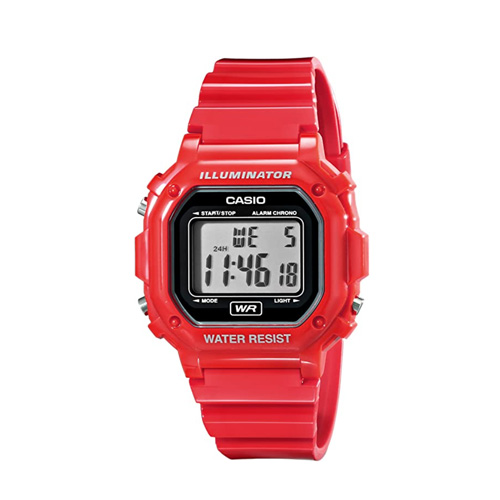 Casio Classic Red Resin Band Watch