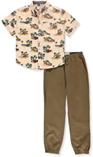 Free Planet Boys’ Island 2-Piece Joggers Set Outfit (Size:18m)