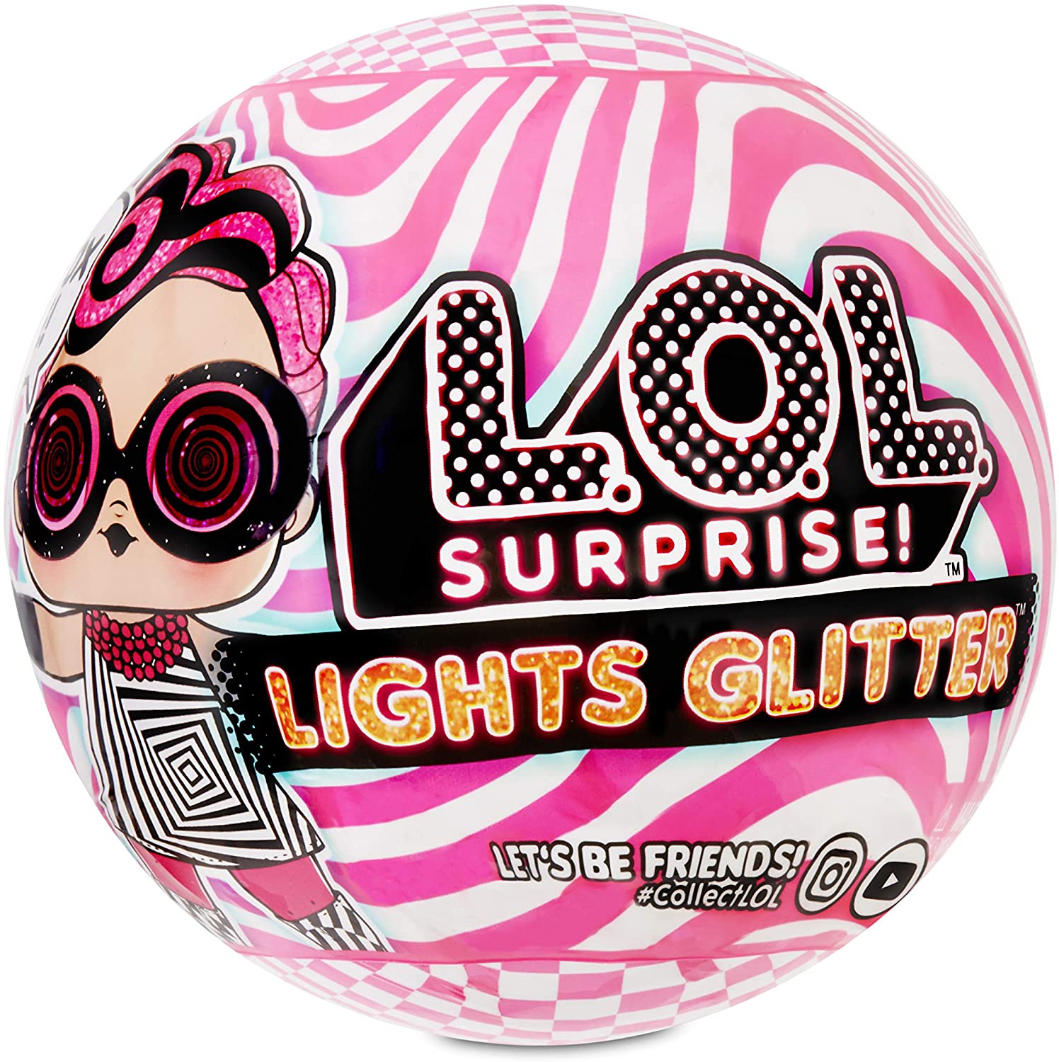 L.O.L. Surprise! Lights Glitter Doll with 8 Surprises Including Black Light Surprises