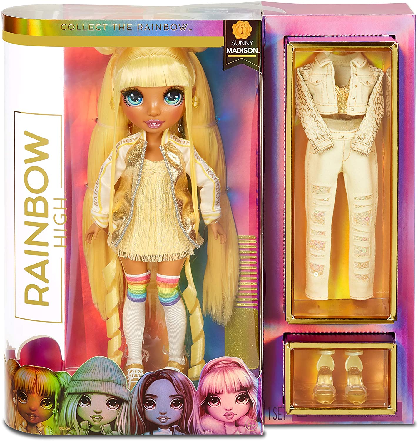 Rainbow High Sunny Madison – Yellow Fashion Doll with 2 Outfits