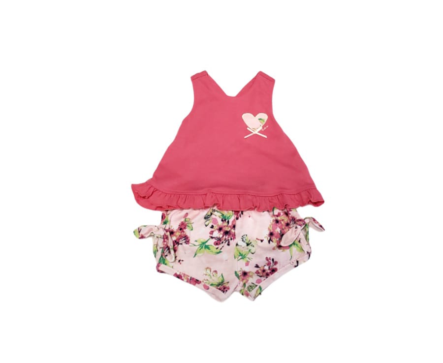 Tahari Baby Pink 2PC Shorts Set (Size: 24m)