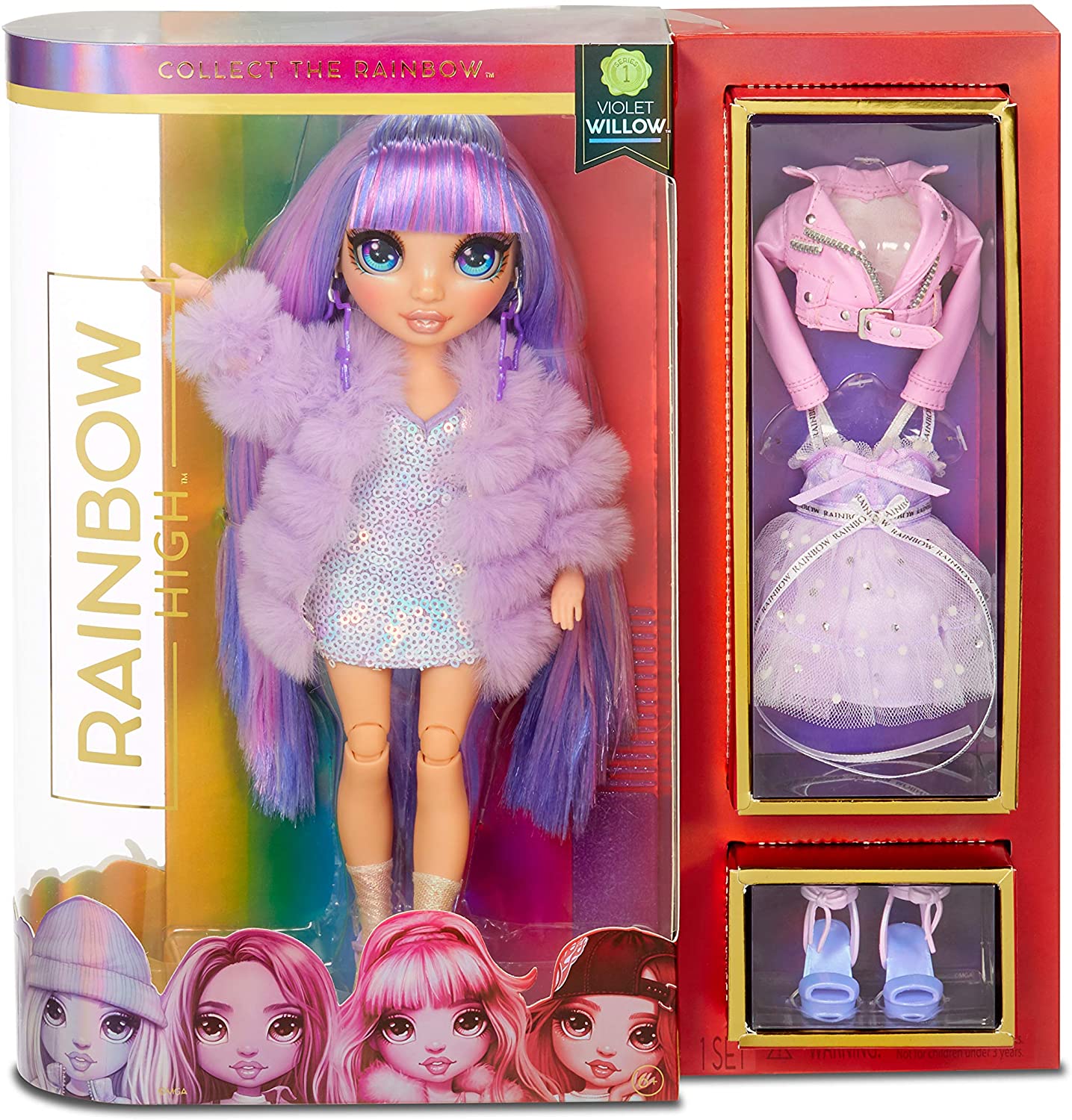 Rainbow High Violet Willow – Purple Fashion Doll with 2 Outfits