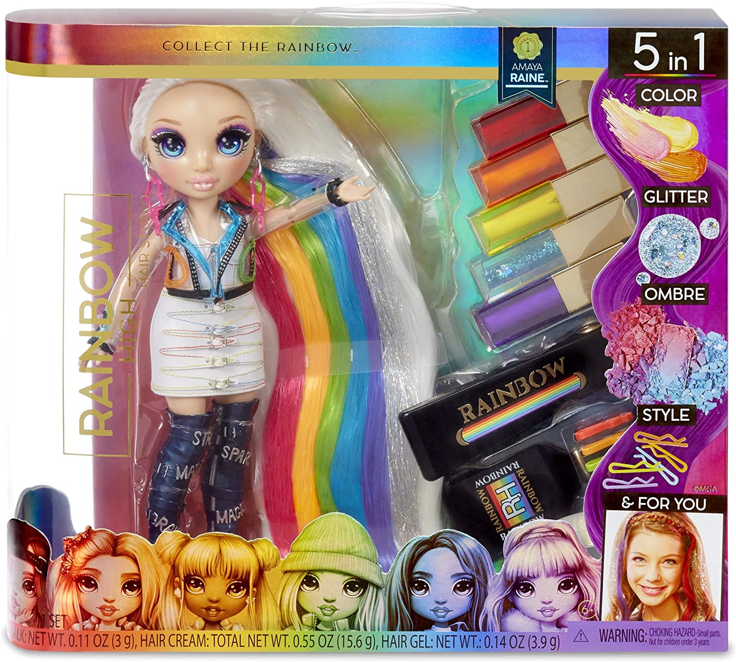 Rainbow High Hair Studio – Create Rainbow Hair with Exclusive Doll, Extra -Long Washable Hair Color