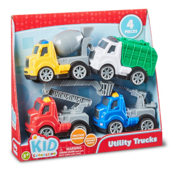Kid Connection Utility Trucks Play Set, 4 Pieces Shop876kids
