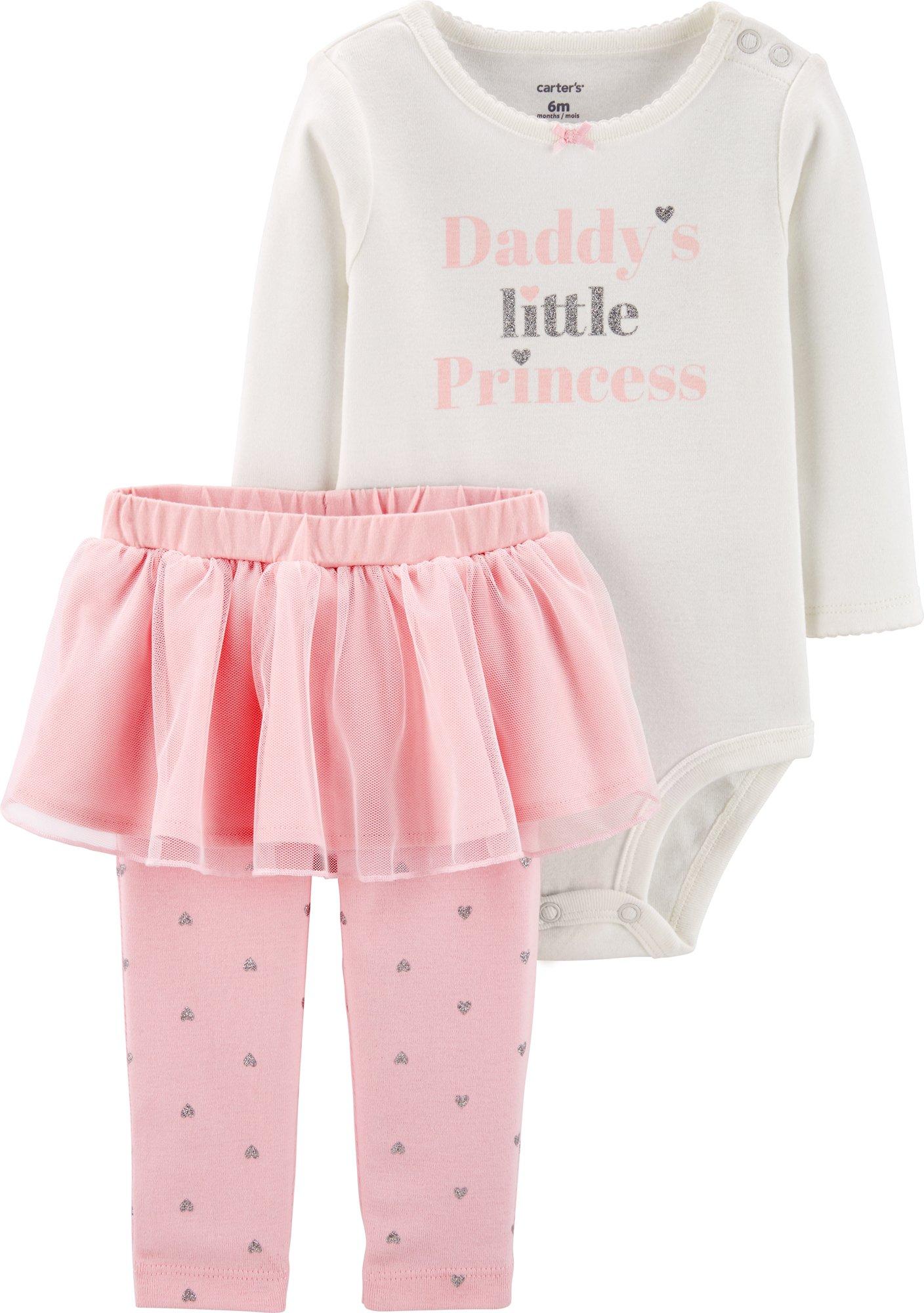 Carter’s 2-Piece Daddy’s Little Princess Bodysuit & Tutu Pant Set (Size:12m)