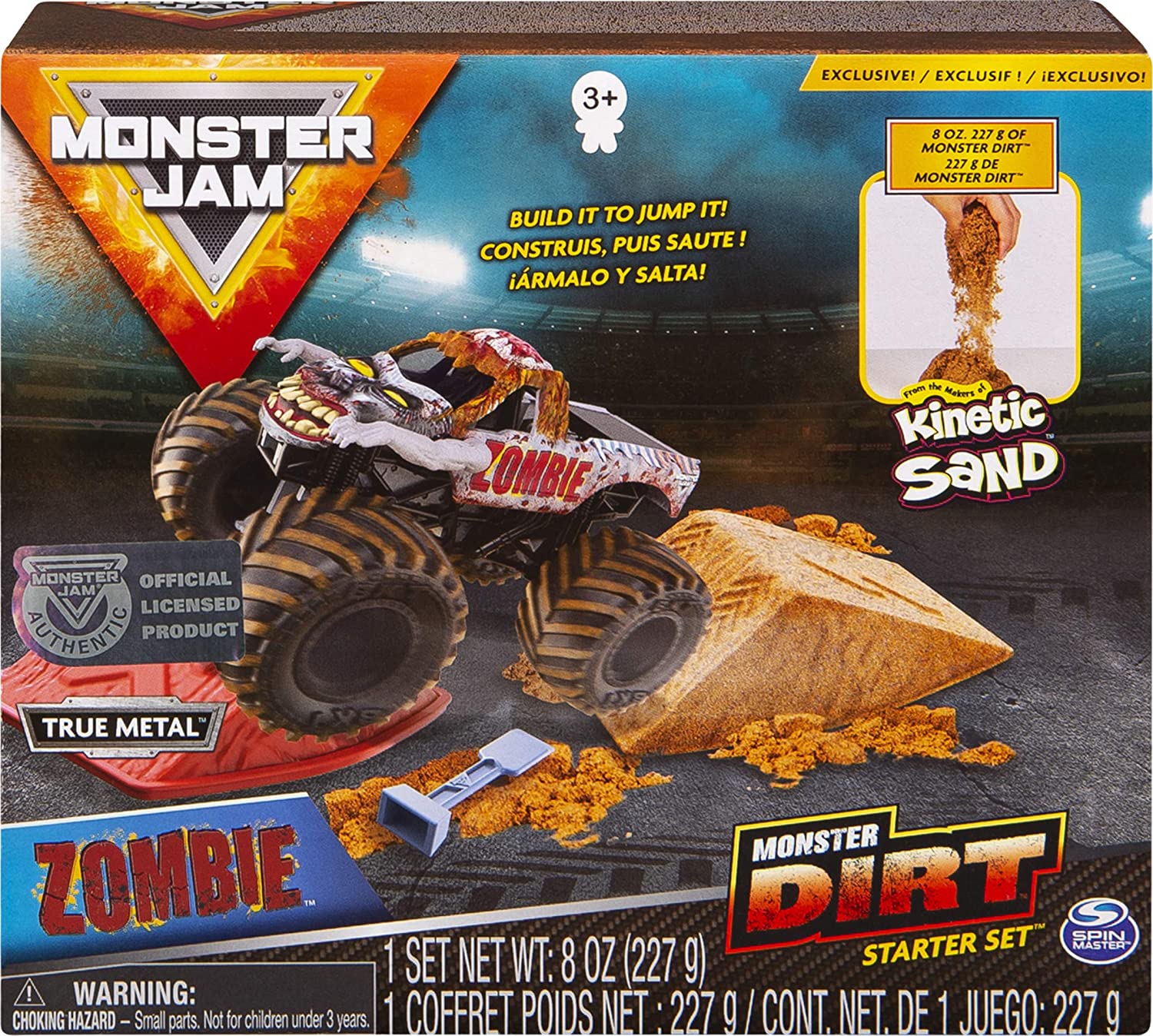Monster Jam, Zombie Monster Dirt Starter Set 1:64 Scale