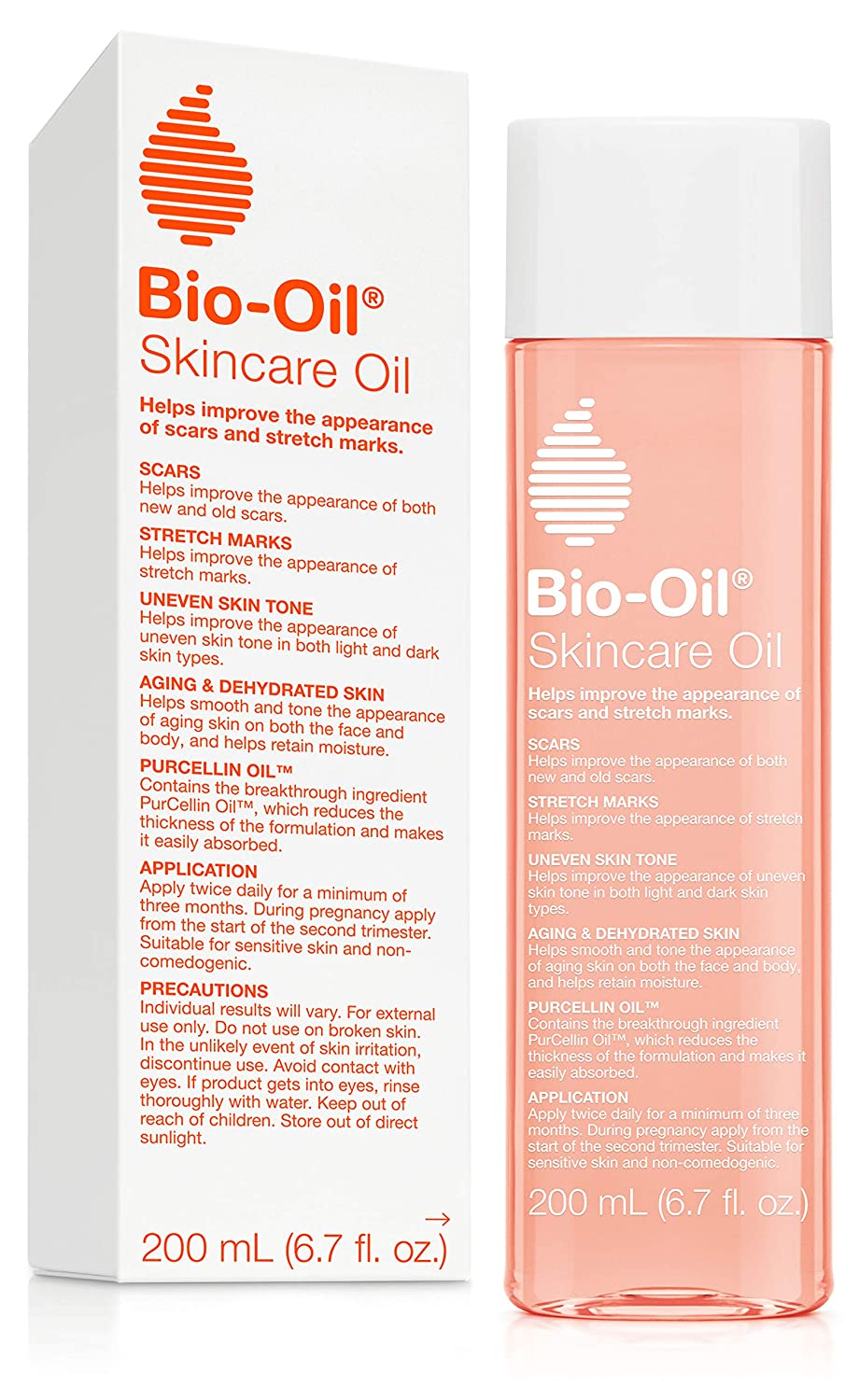 Bio-Oil Skincare Oil, Body Oil for Scars and Stretchmarks, Serum Hydrates Skin, Non-Greasy, Dermatologist Recommended, Non-Comedogenic, 6.7 Ounce