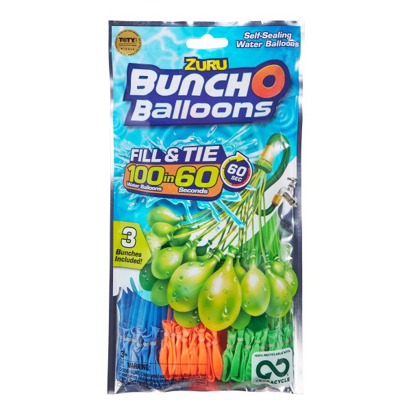 Bunch O Balloons 100 Rapid-Filling Self-Sealing Water Balloons – Colours may vary