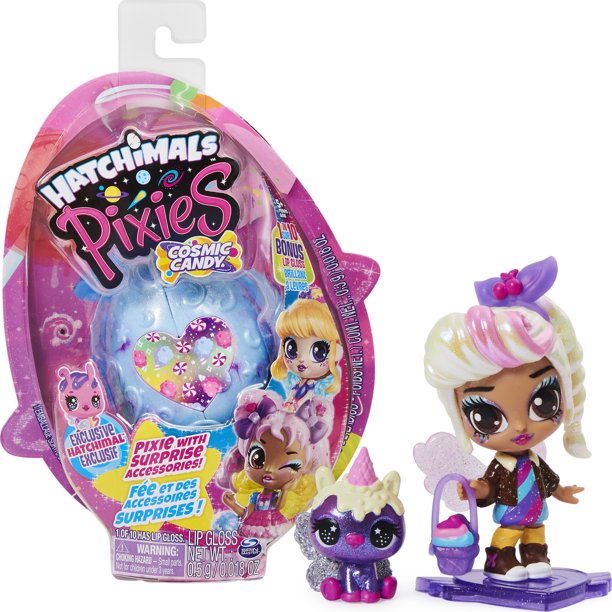 Hatchimals Pixies Cosmic Candy Pixie with 2 Accessories and Exclusive CollEGGtible