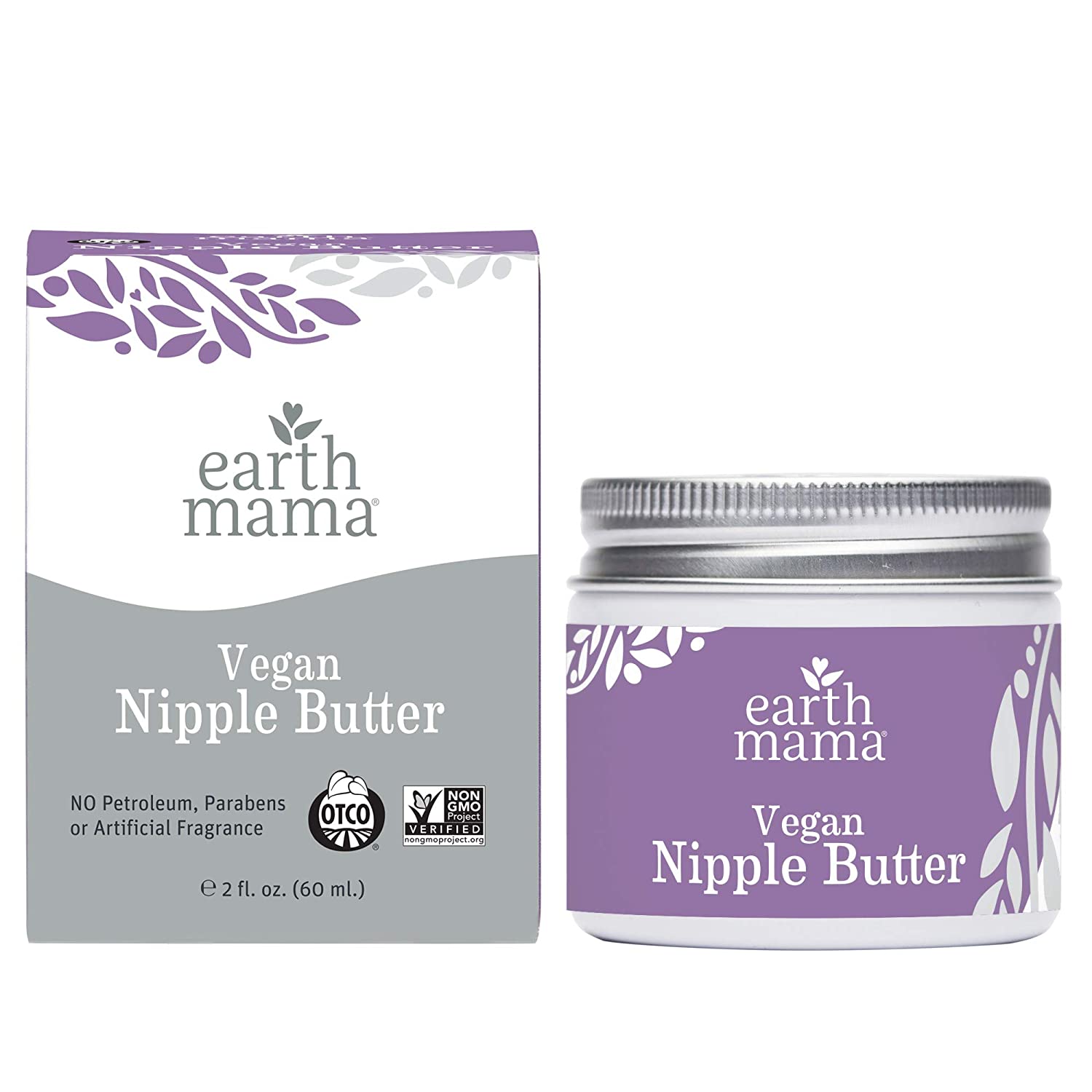 Earth Mama Vegan Nipple Butter Breastfeeding Cream by Earth Mama | Lanolin-free 2-Ounce