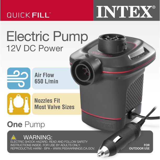 Intex Quick Fill DC 12V Electric Air Pump Car adaptor