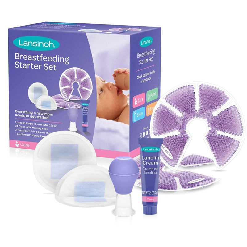 Lansinoh Breastfeeding Starter Set for Nursing Mothers, Breastfeeding