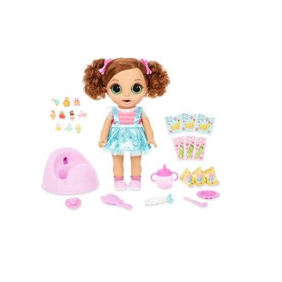 Baby Born Surprise Magic Potty Surprise Green Eyes – Doll Pees Glitter & Poops Surprise Charms