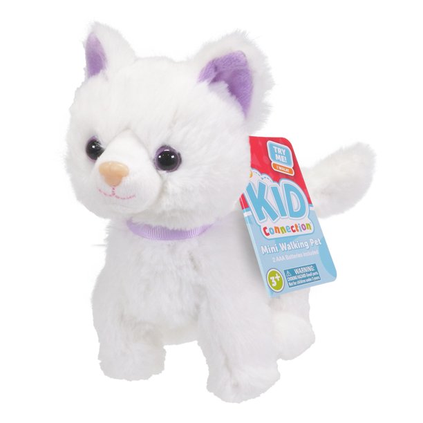 Kid Connection Mini Walking Pet, White Cat