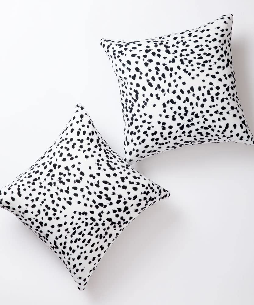 Dalmatian Spots Decorative Throw Pillow Covers Set of 2 (18×18)