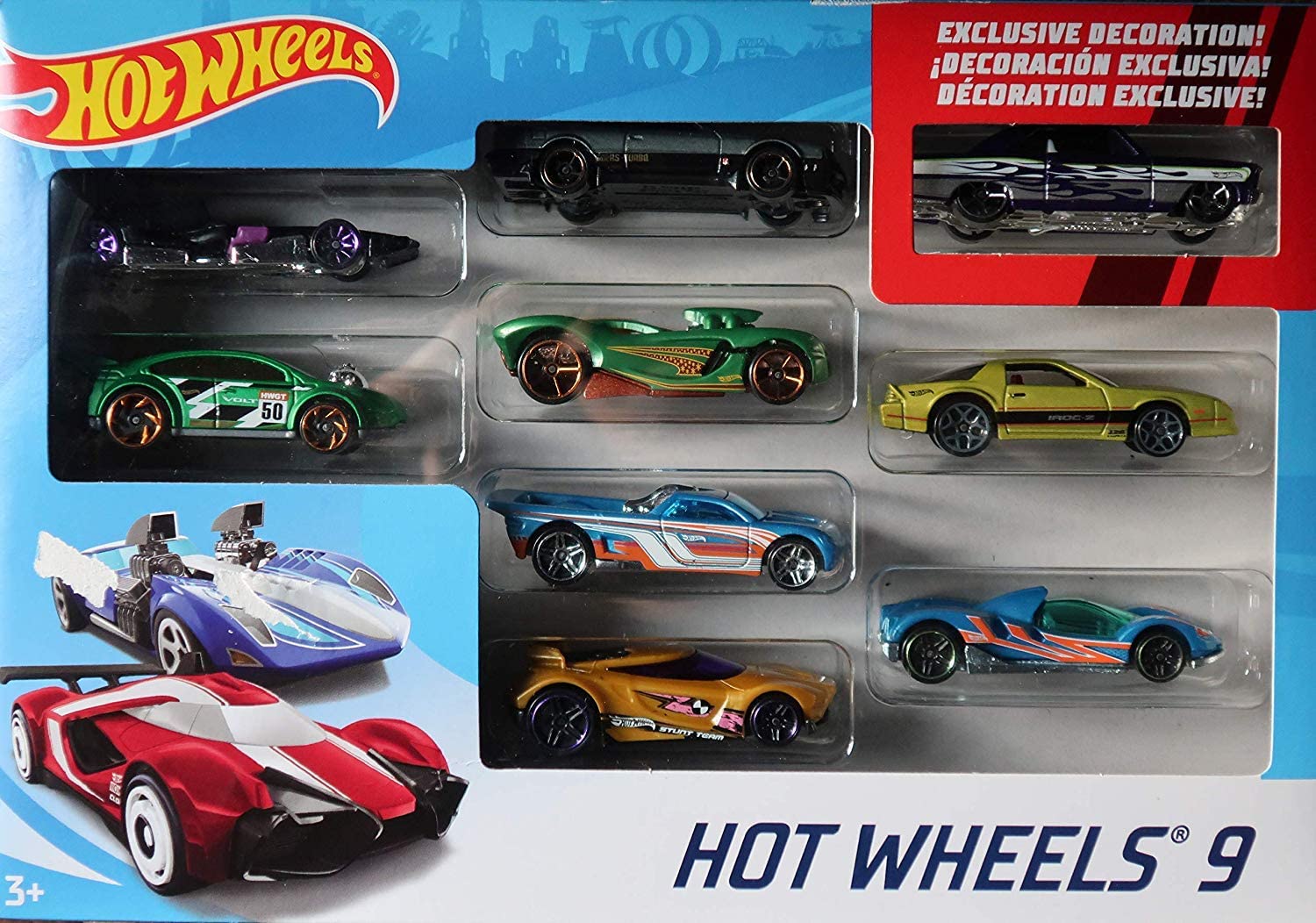 Hot Wheels Diecast 9 Car Gift Pack- Styles May Vary