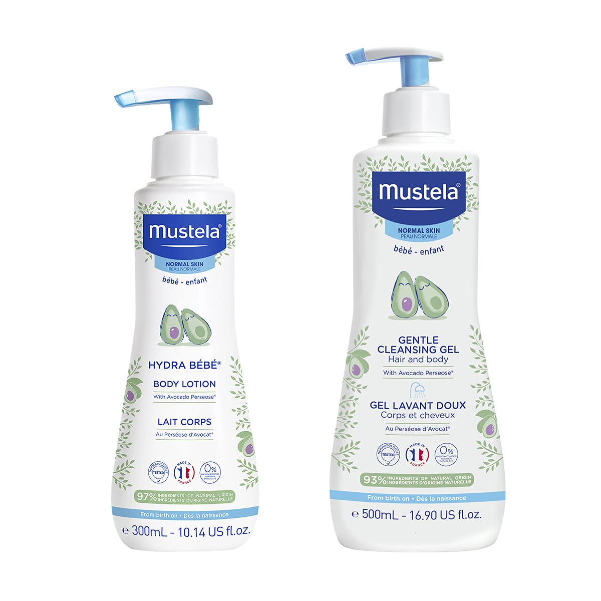 Mustela Baby Bath Time Gift Set – Baby Skin Care Essentials with Natural Ingredients – For Very Sensitive, Eczema-Prone, Normal or Dry Skin