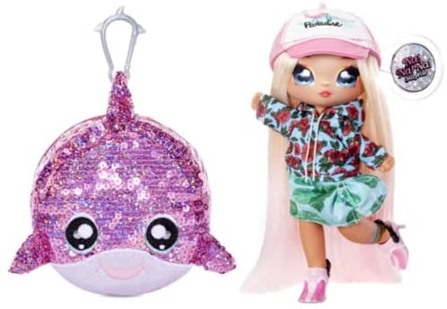 Na! Na! Na! Surprise 2-in-1 Fashion Doll and Sparkly Sequined Purse Sparkle Series – Krysta Splash 7.5″ Surfer Doll