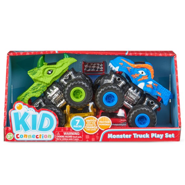 Kid Connection Monster Truck Play Set, 7 Pieces – Dinosaur edition