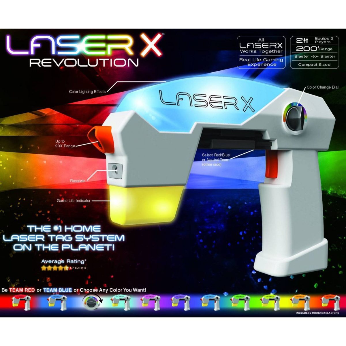 Laser X Revolution Two Player Micro Laser Tag Gaming Blaster Set Shop876kids
