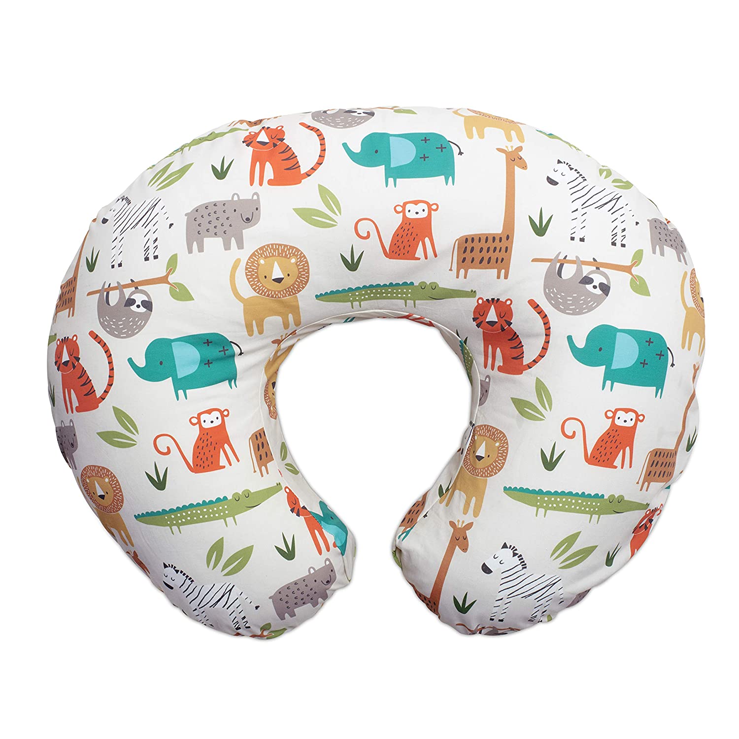 Boppy Nursing Pillow and Positioner—Original | Neutral Jungle Colors with Animals