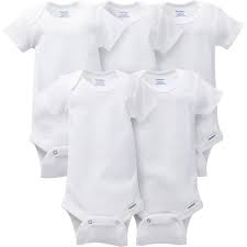 Gerber unisex-baby 5-pack Solid Onesies Bodysuits size 3-6 months