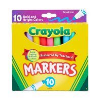 Crayola 10ct Kids Broadline Markers – Bold and Bright