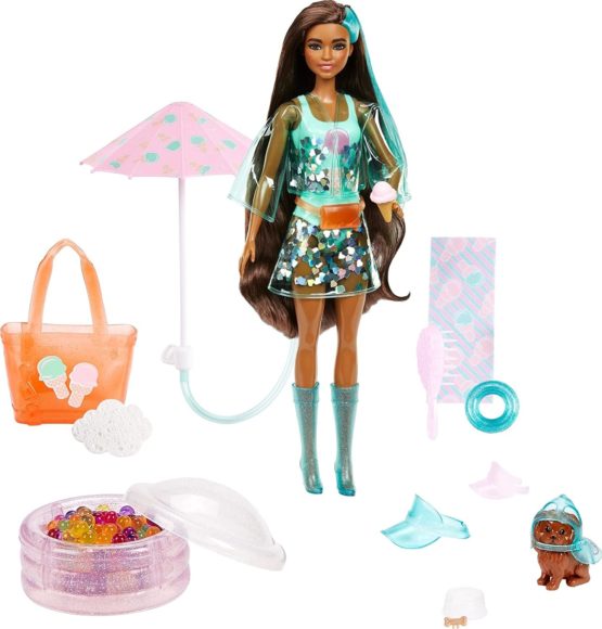 Barbie Color Reveal Doll with 7 Surprises, Color Change and Accessories, Ice Cream Series, styles may vary??