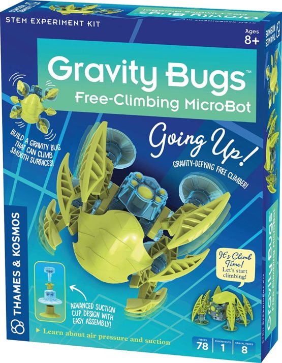 Thames & Kosmos Gravity Bugs Free-Climbing MicroBot | Build a Robotic Wall-Crawling Bug | Explore STEM Lessons in Air Pressure, Suction | Hands-on Physics & Engineering Construction Kit