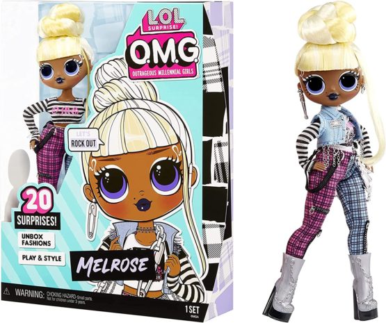 LOL Surprise OMG Melrose Fashion Doll with 20 Surprises Including Accessories in Stylish Outfit, Holiday Toy Great Gift for Kids Girls Boys Ages 4 5 6+ Years Old & Collectors