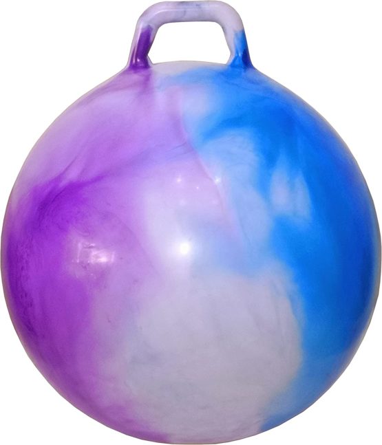 AppleRound Space Hopper Ball with Air Pump: 28in / 70cm Diameter for Ages 13 and Up, Hop Ball, Kangaroo Bouncer, Hoppity Hop, Jumping Ball