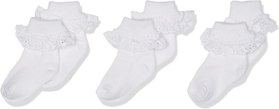Jefferies Socks Baby-Girls Newborn Eyelet Lace Socks 3 Pair Pack