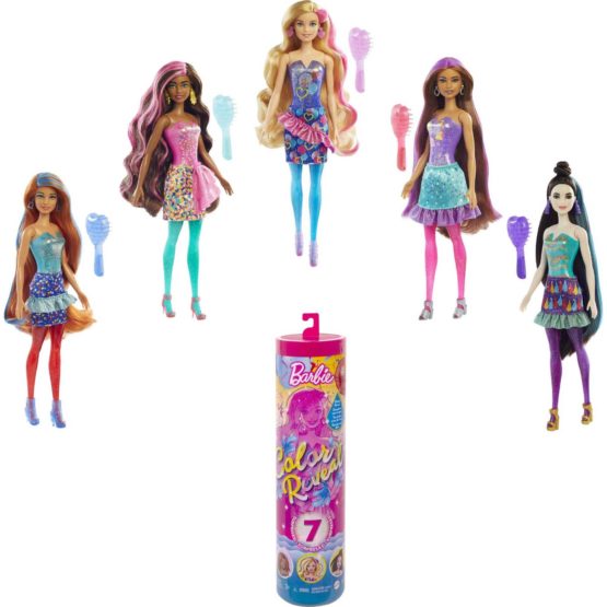 Barbie Color Reveal Doll, Party Series, Confetti Print, 7 Surprises For 3-Year-Olds & Up