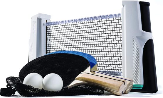 Franklin Sports Table Tennis to Go Portable Ping Pong Set – Table Top Ping Pong Net + (2) Paddles – Ping Pong Balls Included – 2 Players