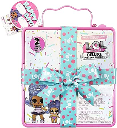 LOL Surprise Deluxe Present Surprise™ Series 2 Slumber Party Theme with Exclusive Doll & Lil Sister