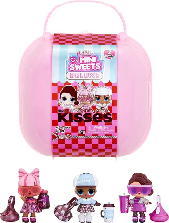 LOL Surprise Loves Mini Sweets Hershey’s Kisses Deluxe Pack with 20+ Surprises, Including 3 Collectible Dolls and Accessories