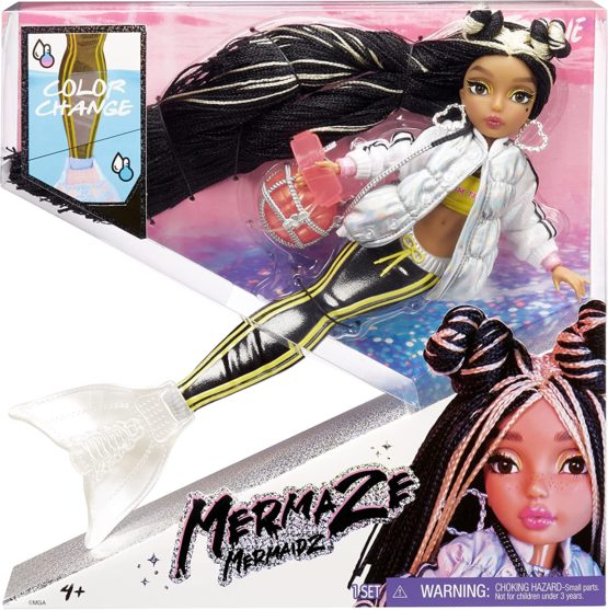 MERMAZE MERMAIDZ Mermaids Color Change Jordie Mermaid Fashion Doll with Designer Outfit & Accessories, Stylish Hair & Sculpted Tail, Poseable, Toy Gift Girls Boys Collectors Ages 4 5 6 7 8 to 12+