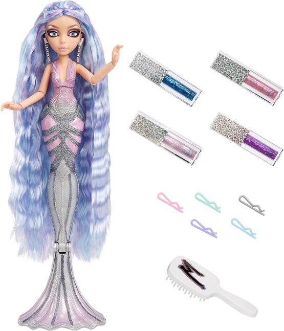 MERMAZE MERMAIDZ Mermaids Color Change Orra Deluxe Fashion Doll with Wear and Share Hair Play,Multicolor