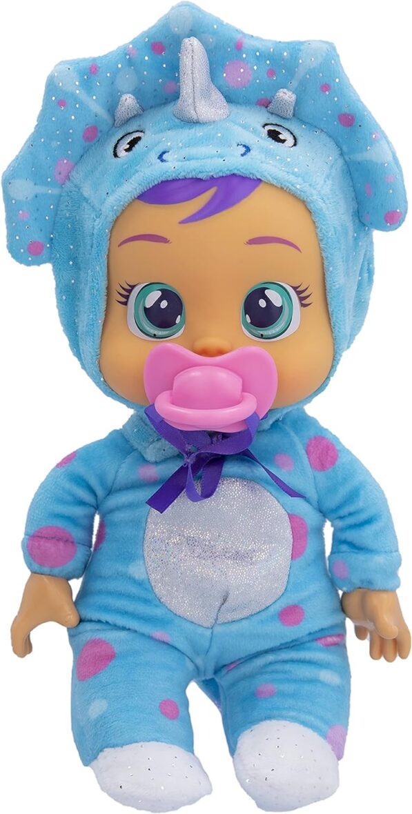Cry Babies Tiny Cuddles Tina – 9 inch Baby Doll, Cries Real tears. Blue