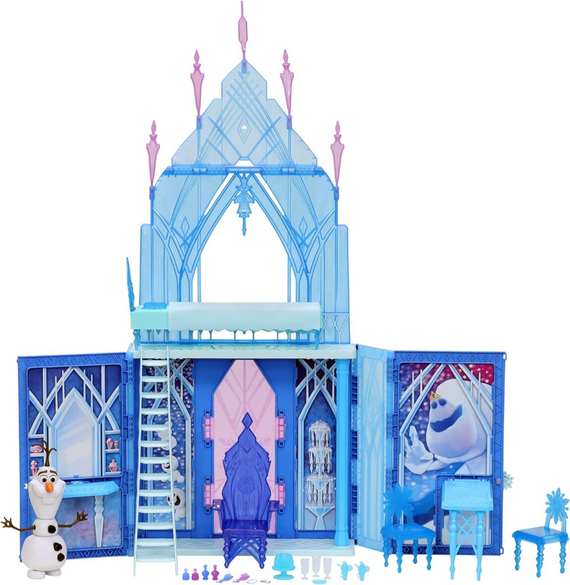 Frozen Disney’s 2 Elsa’s Fold and Go Ice Palace, Castle Playset Doll house