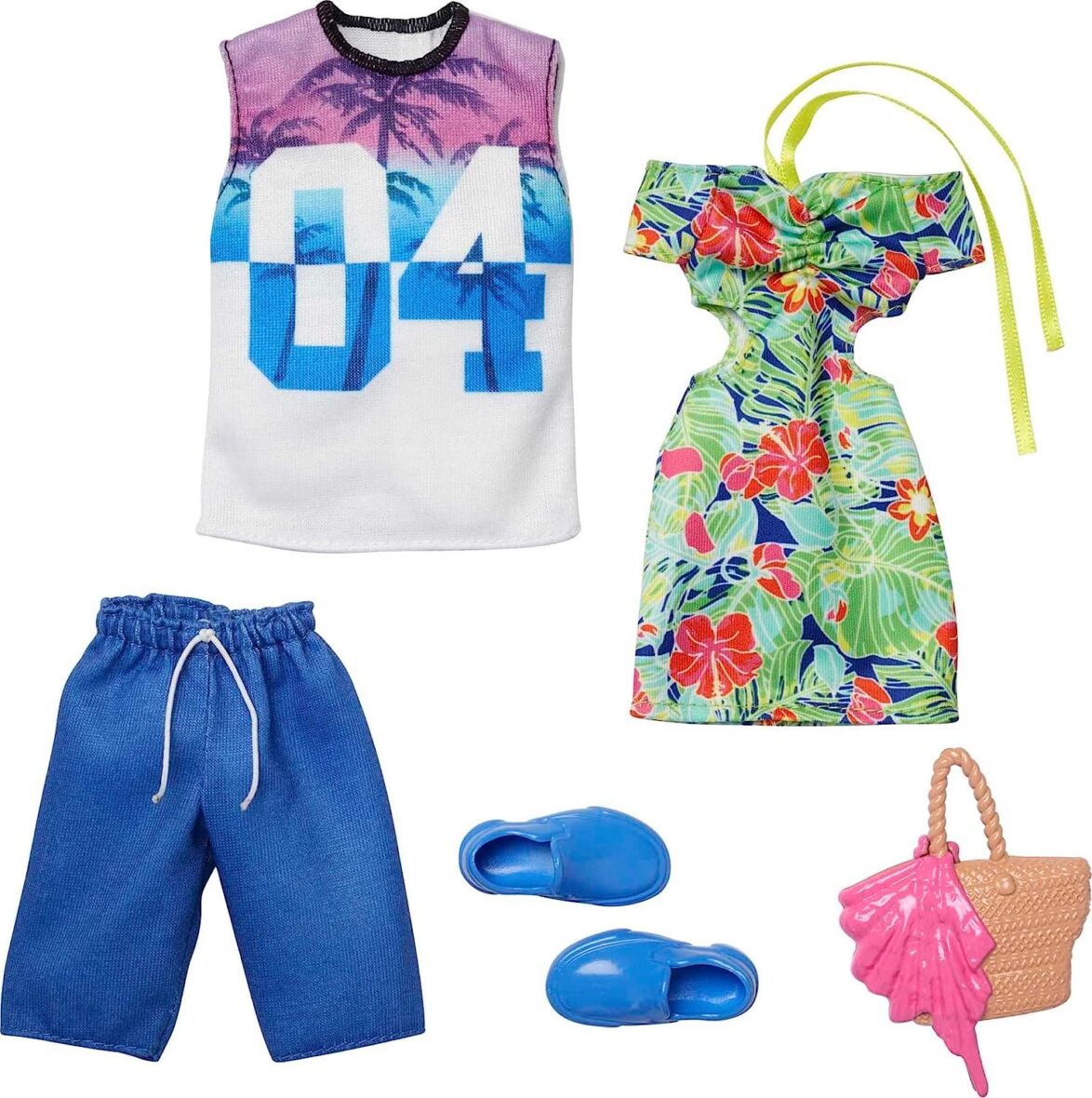 Barbie Fashions Pack – Tropical Dress & Jersey