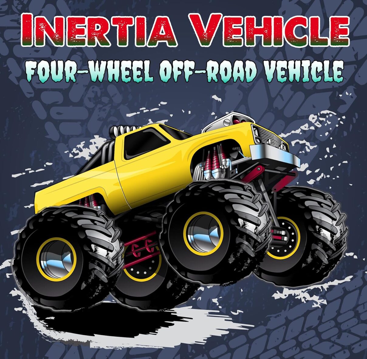 Monster Trucks for Boys Inertia Powered 4 Wheels Diecast Mini Vehicle Set Push and Go Small Toy Cars 4 Pack