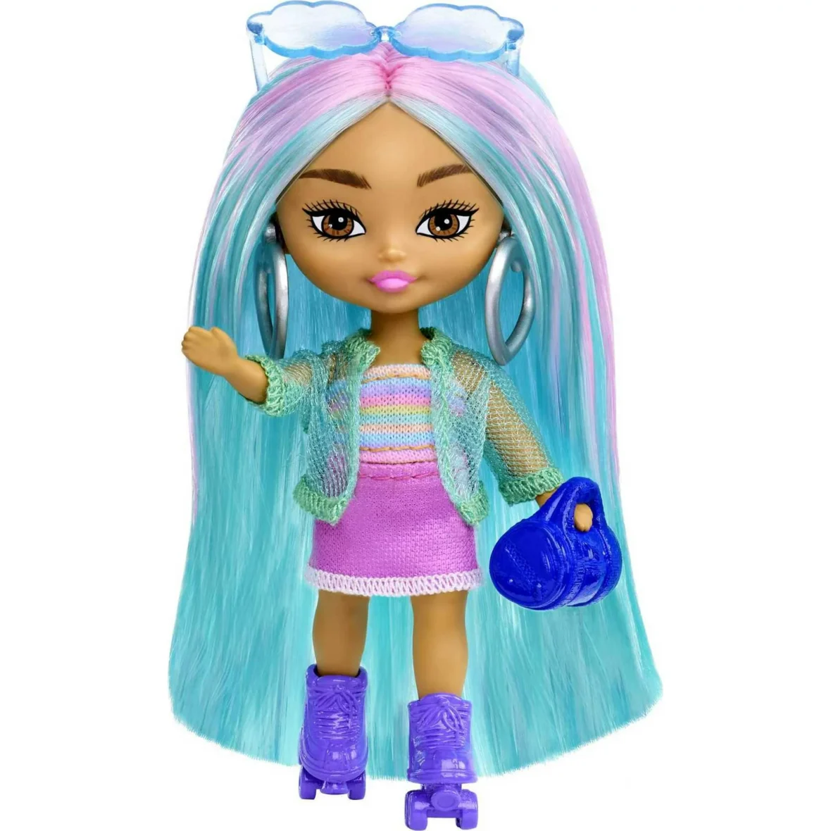 Barbie Extra Mini Minis Doll with Blue Hair in a Sporty Outfit with Accessories
