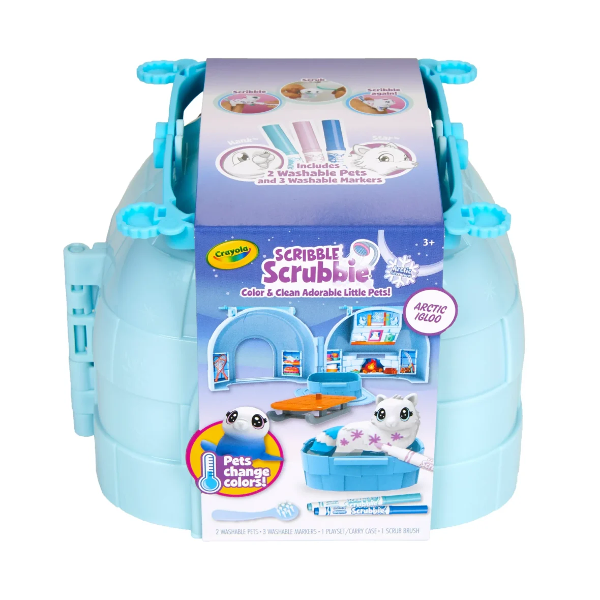 Crayola Scribble Scrubbie Igloo Toy Set, Holiday Toy Gift for Kids, Beginner Child Art Toy Kit