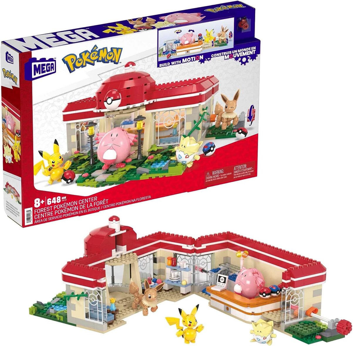 MEGA Pokémon Action Figure Building Toys, Forest Pokémon Center with 648 Pieces