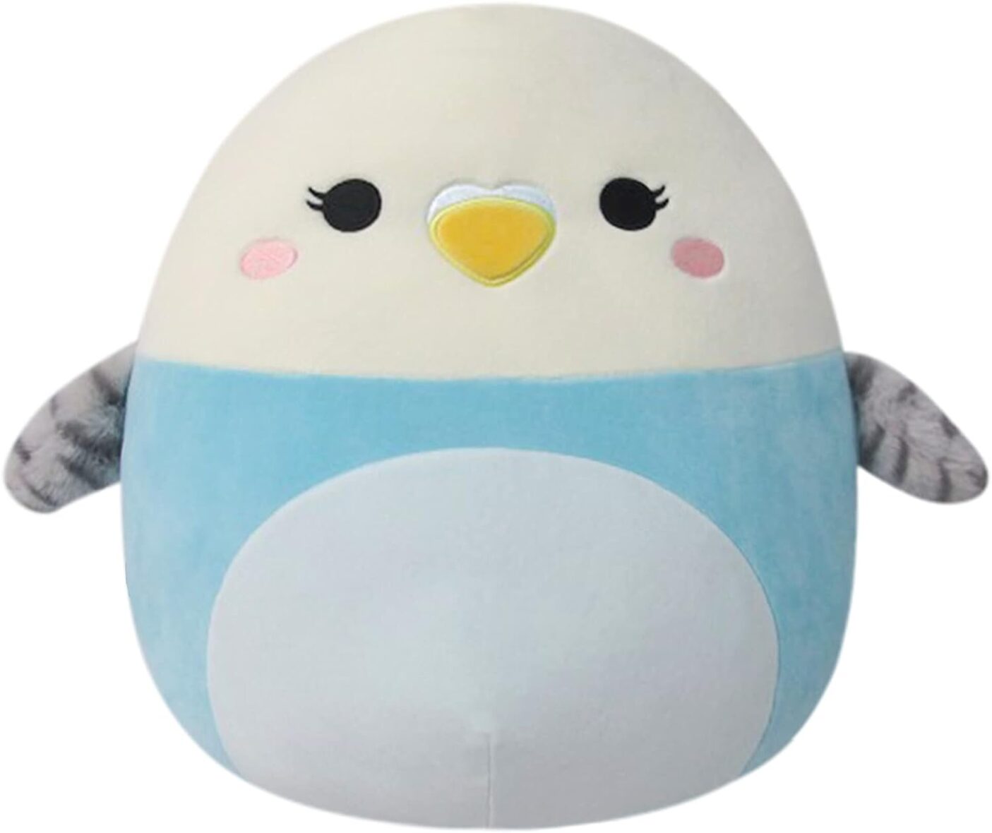 Squishmallows 14-Inch Tycho Blue and White Parakeet – Large Ultrasoft Official Kelly Toy Plus
