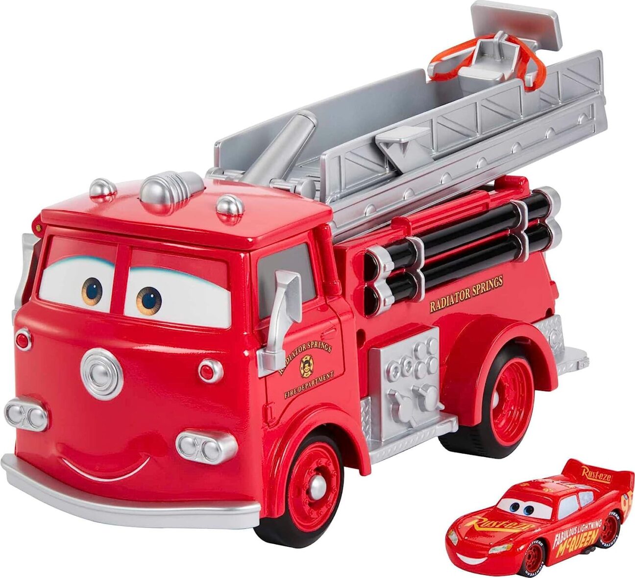 Mattel Disney Pixar Cars Stunt and Splash Red with Exclusive Color Change Lightning McQueen Vehicle, Color Changers Playset For Transforming Paint Job Vehicles, Kids Birthday For Kids Age 4 and Older