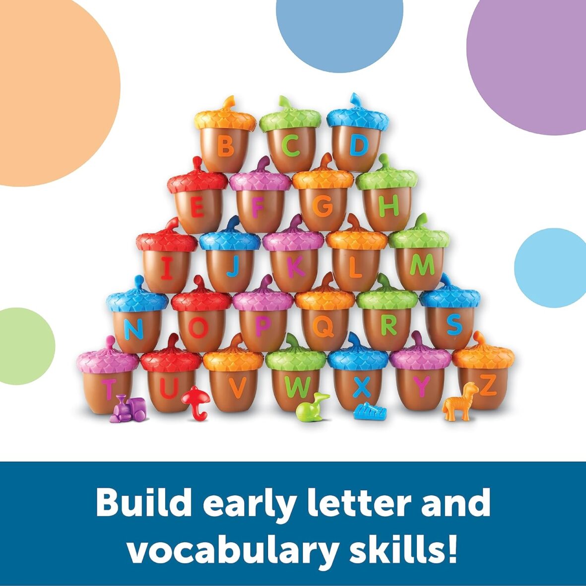 Learning Resources Alphabet Acorns Activity Set, Develops Letter Recognition, Educational Toys for Toddlers Ms Rachel toy