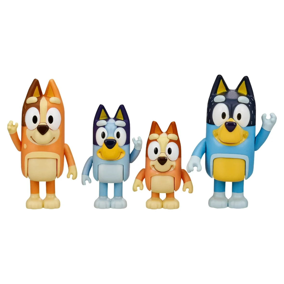 Bluey & Family 4 Pack of 2.5-3″ Figures, Including Bluey, Bingo, Mum & Dad